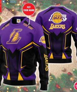 Personalized Name Los Angeles Lakers 3D Print Wool Sweater Personalized Name Los Angeles Lakers 3D Print Wool Sweater