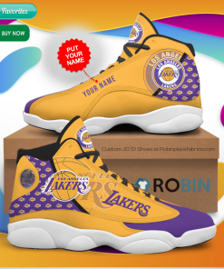 Personalized Name Los Angeles Lakers Jordan 13 Sneakers – Custom JD13 Shoes Personalized Name Los Angeles Lakers Jordan 13 Sneakers – Custom JD13 Shoes