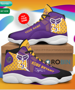 Personalized Name Los Angeles Lakers Kobe Bryant Jordan 13 Sneakers – Custom JD13 Shoes