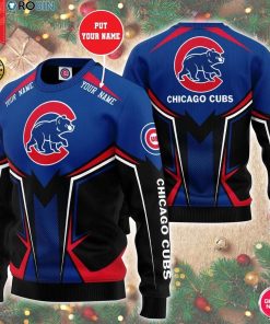 Personalized Name Mlb Chicago Cubs 3D Print Wool Sweater Personalized Name Mlb Chicago Cubs 3D Print Wool Sweater