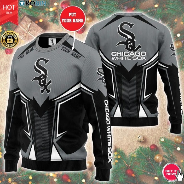 Personalized Name Mlb Chicago White Sox 3D Print Wool Sweater