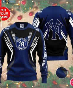 Personalized Name Mlb New York Yankees Baseball 3D Print Wool Sweater