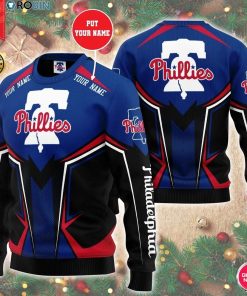 Personalized Name Mlb Philadelphia Phillies 3D Print Wool Sweater