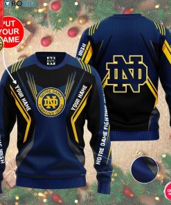 Personalized Name Ncaaf Notre Dame Fighting Irish 3D Print Wool Sweater Personalized Name Ncaaf Notre Dame Fighting Irish 3D Print Wool Sweater
