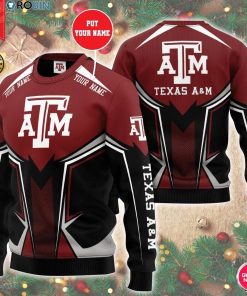Personalized Name Ncaaf Texas A&m Aggies 3D Print Wool Sweater
