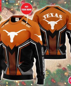 Personalized Name Ncaaf Texas Longhorns 3D Print Wool Sweater Personalized Name Ncaaf Texas Longhorns 3D Print Wool Sweater