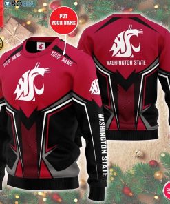 Personalized Name Ncaaf Washington State Cougars 3D Print Wool Sweater Personalized Name Ncaaf Washington State Cougars 3D Print Wool Sweater