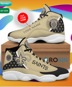 Personalized Name New Orleans Saints Jordan 13 Sneakers – Custom JD13 Shoes