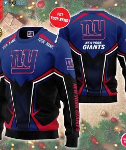 Personalized Name New York Giants 3D Print Wool Sweater