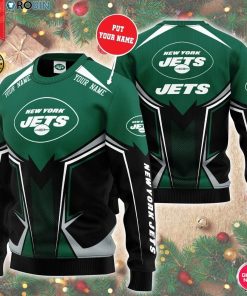 Personalized Name New York Jets 3D Print Wool Sweater Personalized Name New York Jets 3D Print Wool Sweater