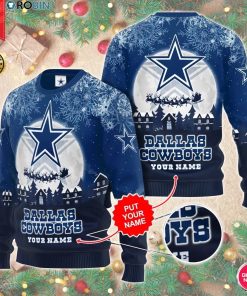 Personalized Name Nfl Dallas Cowboys 3D Print Wool Sweater