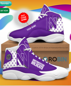 Personalized Name Northwestern Wildcats Jordan 13 Sneakers – Custom JD13 Shoes Personalized Name Northwestern Wildcats Jordan 13 Sneakers – Custom JD13 Shoes