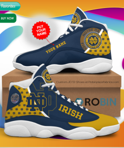 Personalized Name Notre Dame Fighting Irish Jordan 13 Sneakers – Custom JD13 Shoes