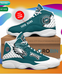 Personalized Name Philadelphia Eagles Jordan 13 Sneakers – Custom JD13 Shoes