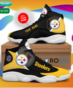 Personalized Name Pittsburgh Steelers Team Jordan 13 Sneakers – Custom JD13 Shoes