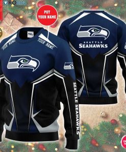 Personalized Name Seattle Seahawks 3D Print Wool Sweater Personalized Name Seattle Seahawks 3D Print Wool Sweater