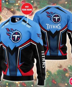 Personalized Name Tennessee Titans 3D Print Wool Sweater