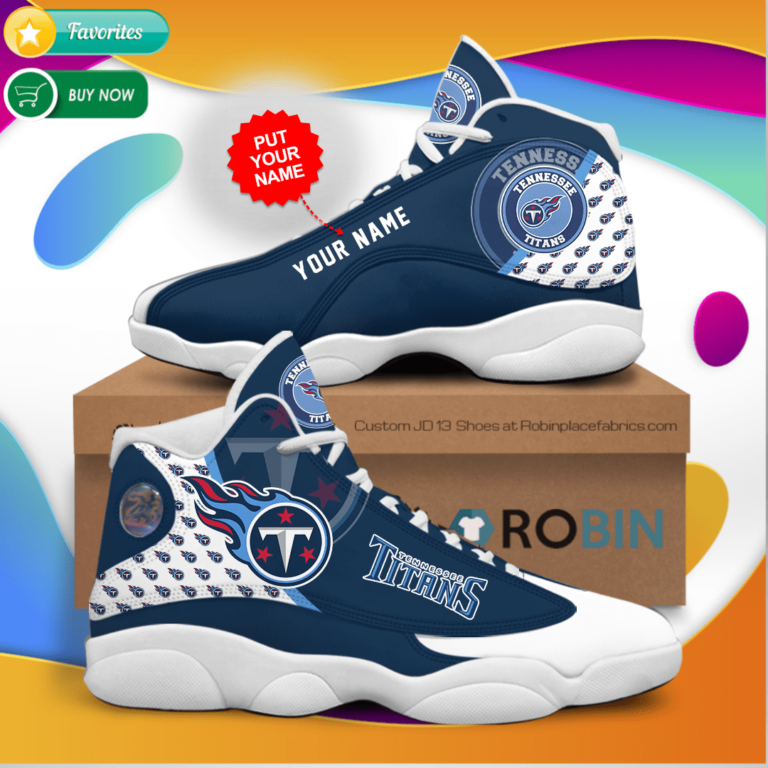 Personalized Name Tennessee Titans Jordan 13 Sneakers – Custom JD13 Shoes