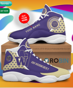 Personalized Name Washington Huskies Jordan 13 Sneakers – Custom JD13 Shoes Personalized Name Washington Huskies Jordan 13 Sneakers – Custom JD13 Shoes