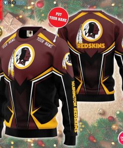Personalized Name Washington Redskins 3D Print Wool Sweater Personalized Name Washington Redskins 3D Print Wool Sweater