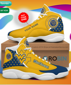 Personalized Name West Virginia Mountaineers Jordan 13 Sneakers – Custom JD13 Shoes Personalized Name West Virginia Mountaineers Jordan 13 Sneakers – Custom JD13 Shoes