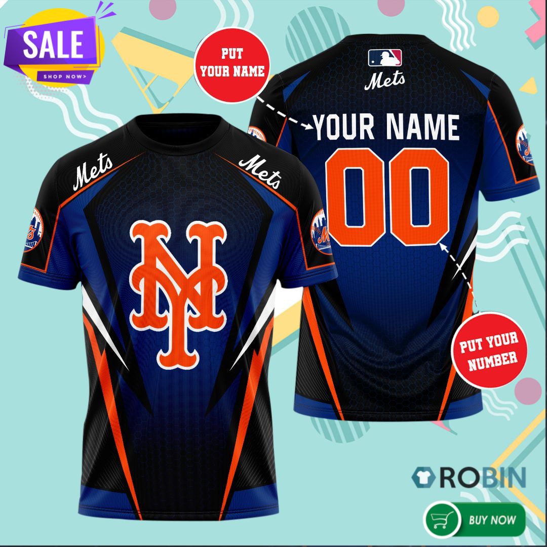 Personalized New York Mets Baseball Team 3D All Over Print T Shirt ...
