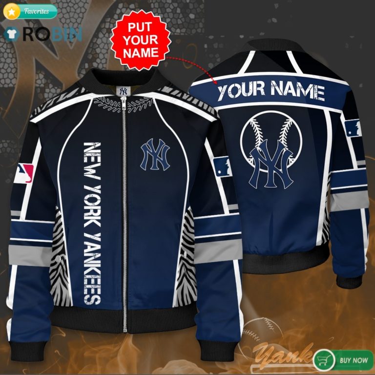 Personalized New York Yankees Baseball Team Bomber Jacket 3D