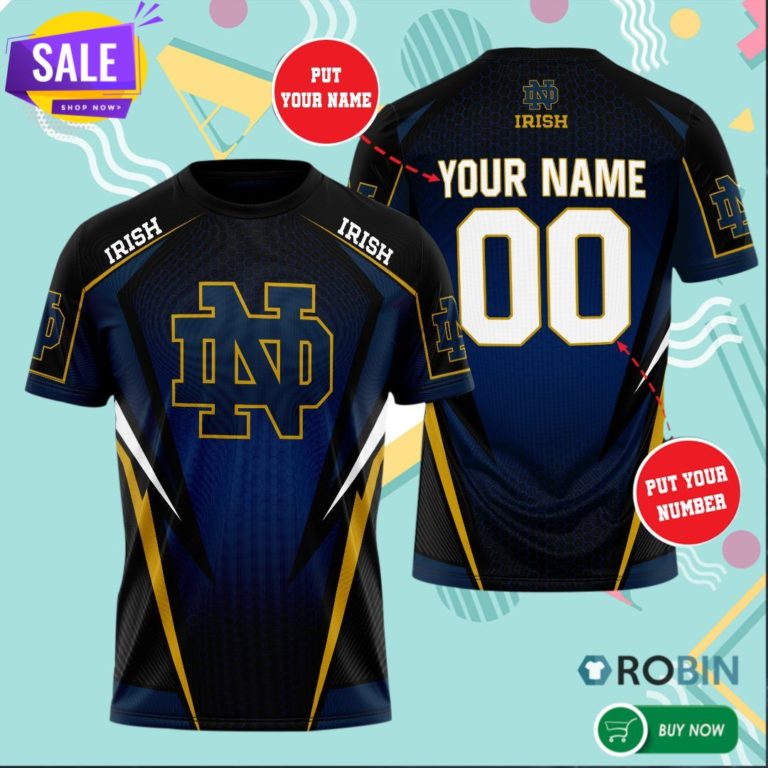 Personalized Notre Dame Fighting Irish 3D All Over Print T Shirt