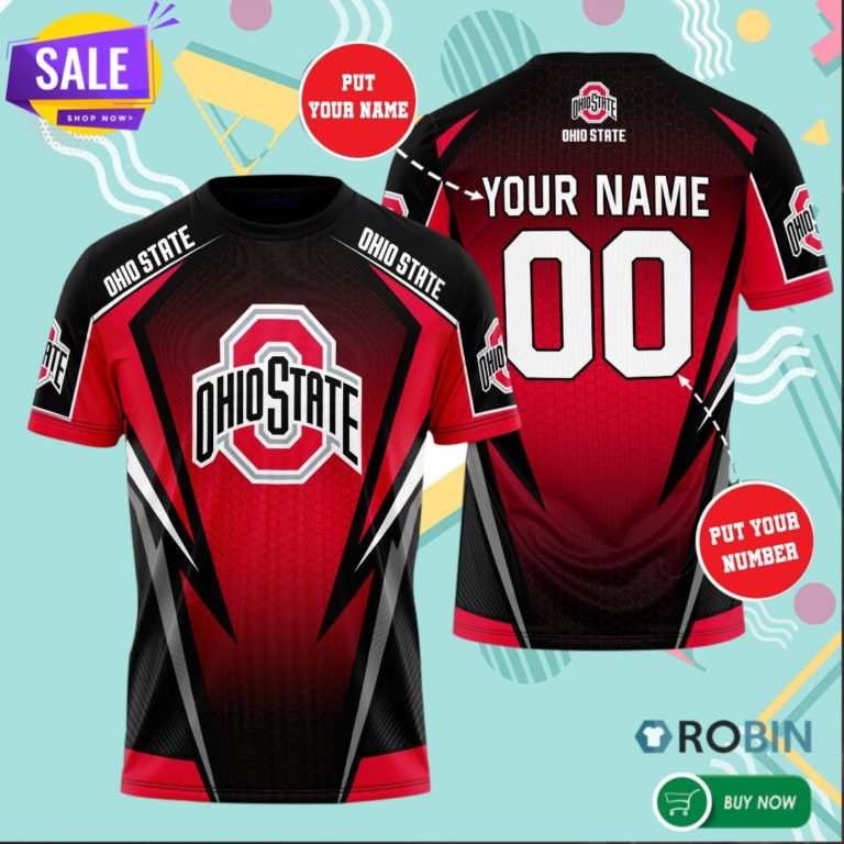 Personalized Ohio State Buckeyes 3D All Over Print T Shirt