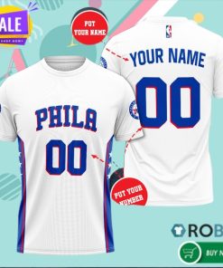 Personalized Philadelphia 76ers 3D All Over Print T Shirt Personalized Philadelphia 76ers 3D All Over Print T Shirt