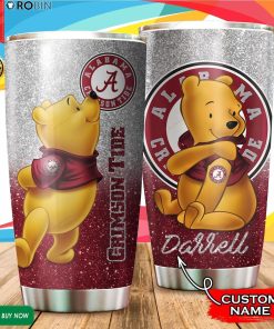 Personalized Pooh Alabama Crimson Tide Tattoo 20oz Tumbler Personalized Pooh Alabama Crimson Tide Tattoo 20oz Tumbler