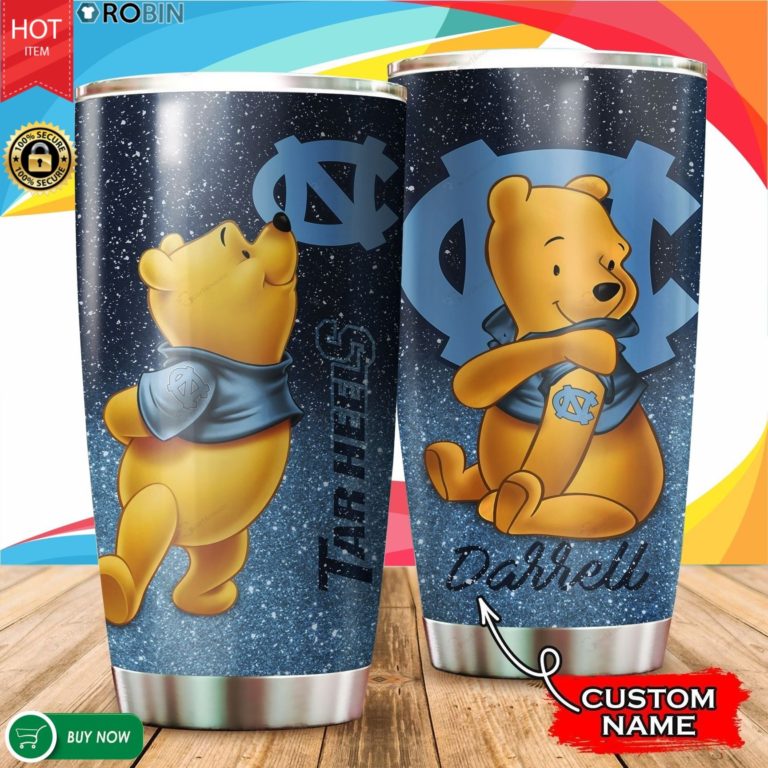 Personalized Pooh Carolina Tar Heels Tattoo 20oz Tumbler