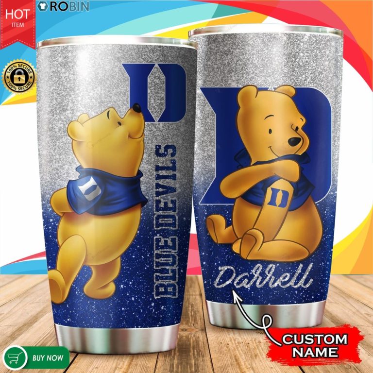 Personalized Pooh Duke Blue Devils Tattoo 20oz Tumbler