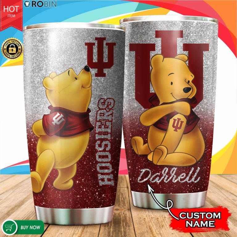 Personalized Pooh Indiana Hoosiers Tattoo 20oz Tumbler
