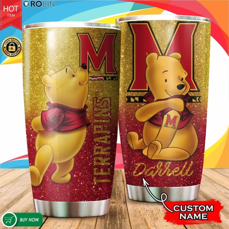 Personalized Pooh Maryland Terrapins Tattoo 20oz Tumbler