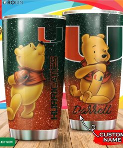 Personalized Pooh Miami Hurricanes Tattoo 20oz Tumbler