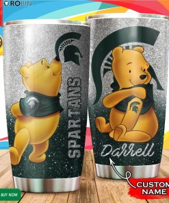 Personalized Pooh Michigan State Spartans Tattoo 20oz Tumbler Personalized Pooh Michigan State Spartans Tattoo 20oz Tumbler