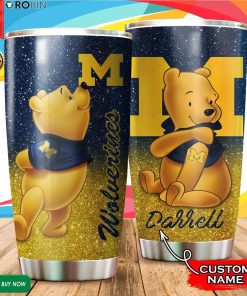 Personalized Pooh Michigan Wolverines Tattoo 20oz Tumbler