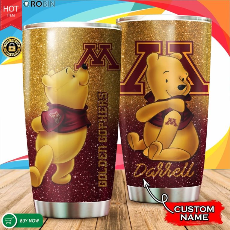 Personalized Pooh Minnesota Golden Gophers Tattoo 20oz Tumbler