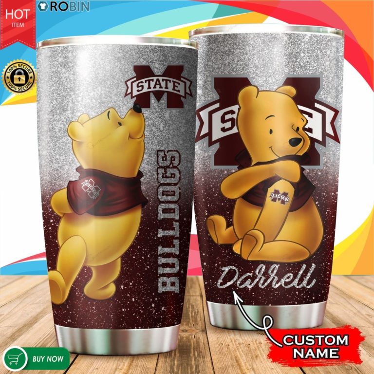 Personalized Pooh Mississippi State Bulldogs Tattoo 20oz Tumbler