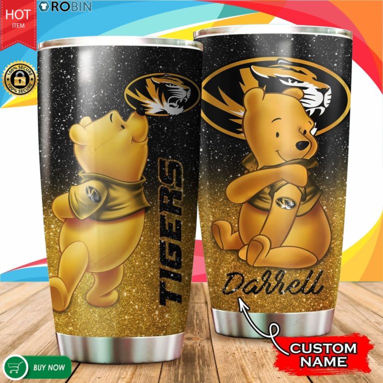 Personalized Pooh Missouri Tigers Tattoo 20oz Tumbler