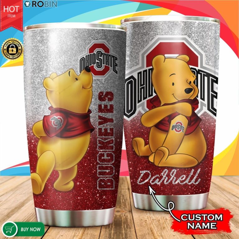 Personalized Pooh Ohio State Buckeyes Tattoo 20oz Tumbler
