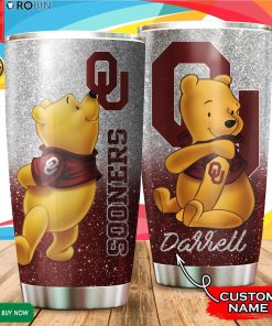 Personalized Pooh Oklahoma Sooners Tattoo 20oz Tumbler