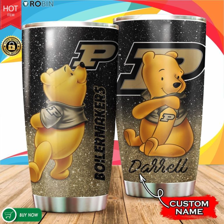 Personalized Pooh Purdue Boilermakers Tattoo 20oz Tumbler