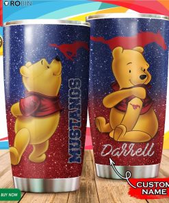 Personalized Pooh SMU Mustangs Tattoo 20oz Tumbler