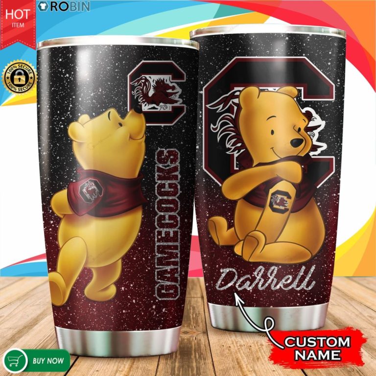 Personalized Pooh South Carolina Gamecocks Tattoo 20oz Tumbler