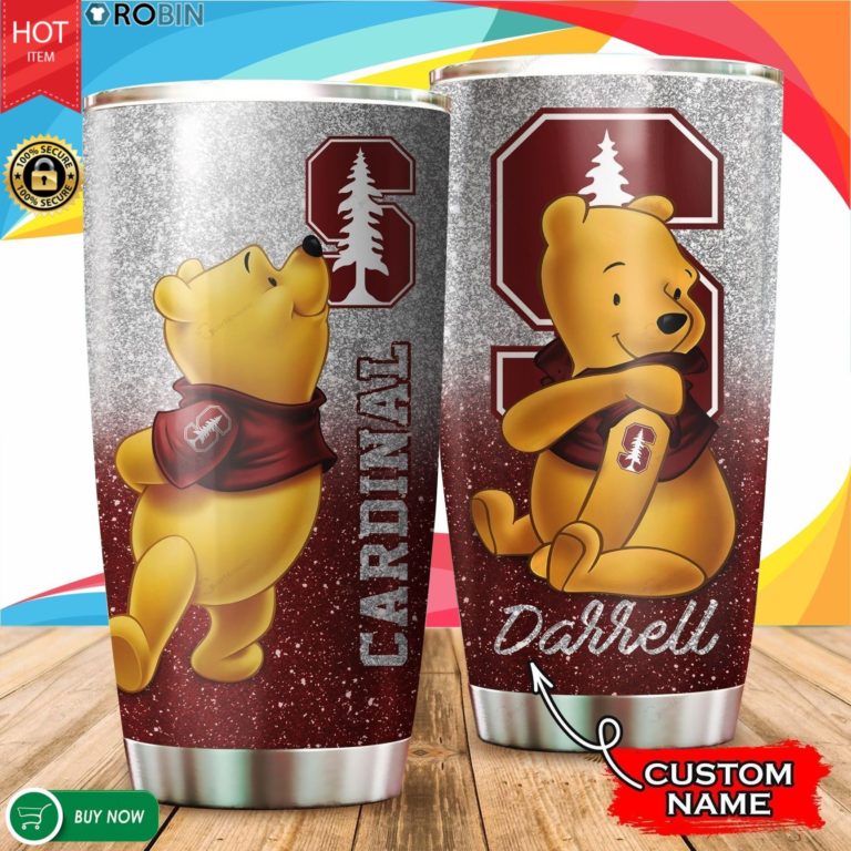 Personalized Pooh Stanford Cardinal Tattoo 20oz Tumbler