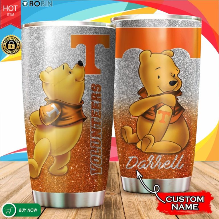 Personalized Pooh Tennessee Volunteers Tattoo 20oz Tumbler