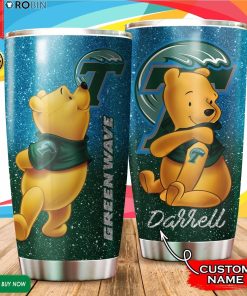 Personalized Pooh Tulane Green Wave Tattoo 20oz Tumbler