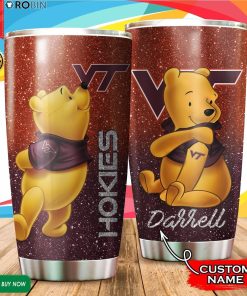 Personalized Pooh Virginia Tech Hokies Tattoo 20oz Tumbler